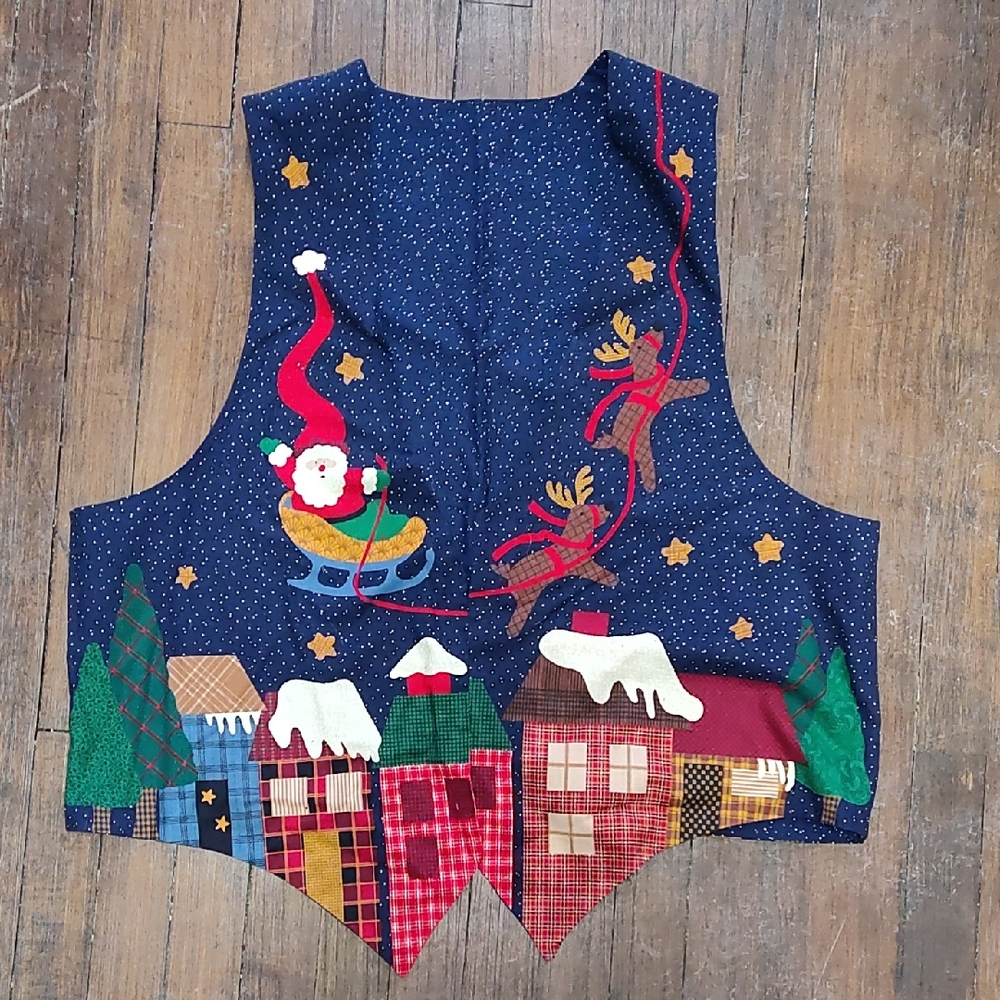 Festive Santa and Reindeer Vest